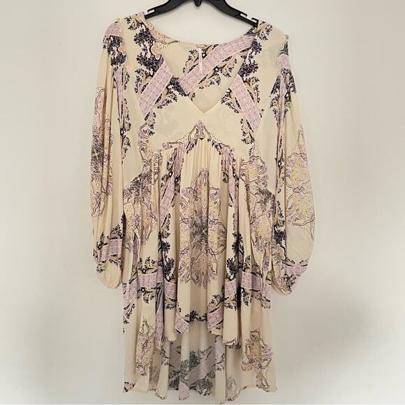 Free People Girl Talk Tunic In Ivory high low with Pockets size medium - Picture 2 of 7